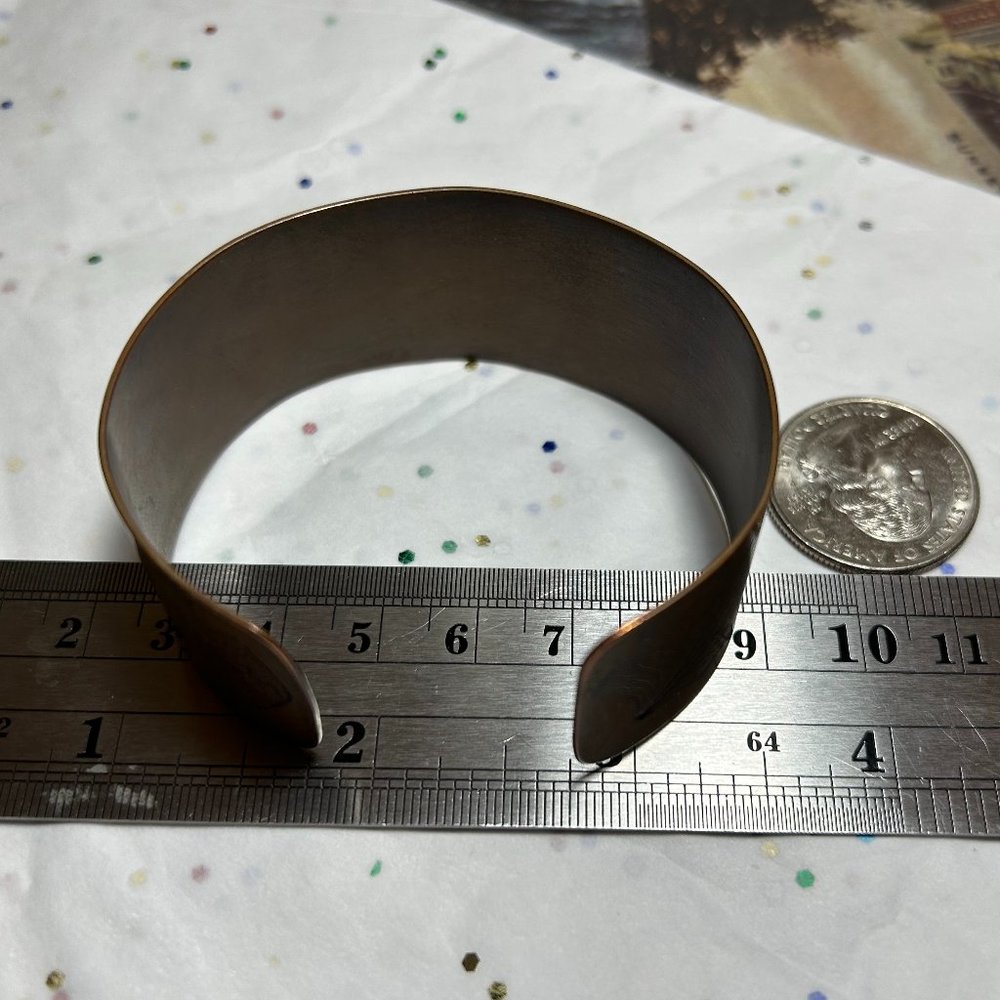 Vintage Solid Copper Art Studio Leaf Botanical Im… - image 2